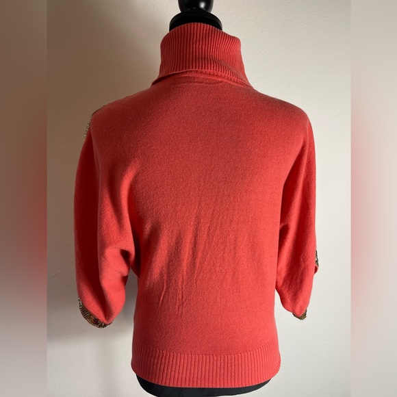 Bebe orange and gold sequin sweater - Picture 4 of 4